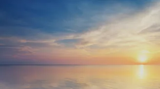 Seascape at sunset.