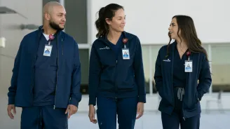 3 AdventHealth Team Members walking together 