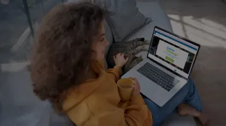 woman using AdventHealth Career Concierge tool on her laptop