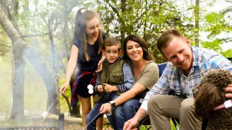 Family Camping with Smores