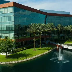 The window side of the AdventHealth Corporate building during the day