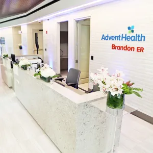 Front lobby of AdventHealth Brandon ER 