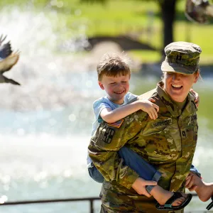 A Son and Her Military Mother Reconnect