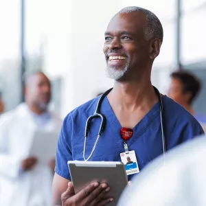 Nurse smiling