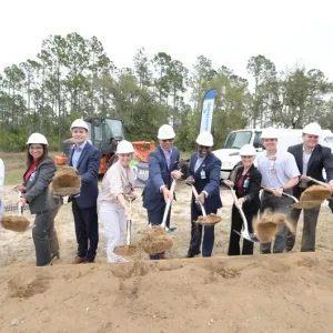 Waterman MOB shoveling dirt groundbreaking