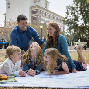 A family enjoying a day in the park.