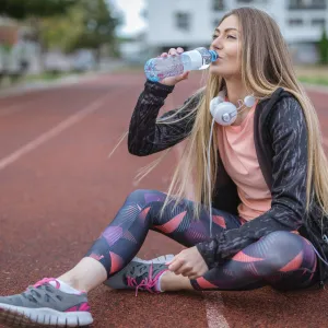 Woman drinking water