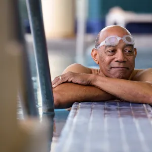 Man in pool