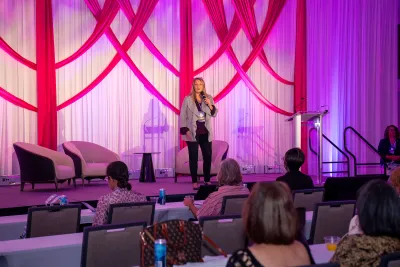 Attendees at a Women's health event