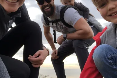 Brandon with his family