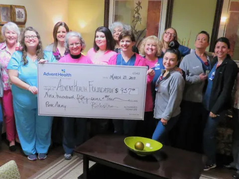 AdventHealth Palm Coast Staff Raise $1,000 to Help Breast Cancer Patients
