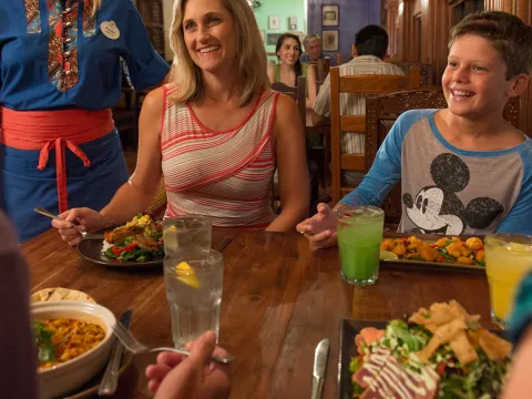 family eating