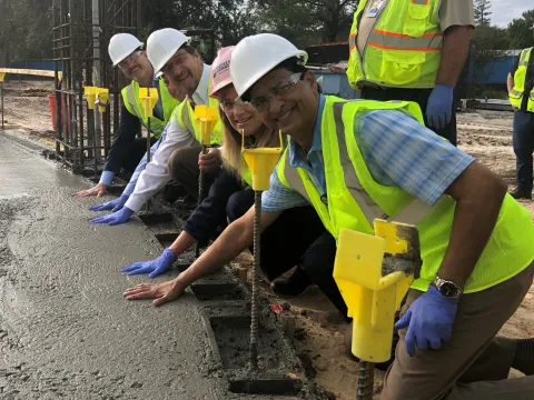 AdventHealth Fish Memorial Celebrates the Final Concrete Pour of the Foundation for the $100 Million Patient Tower Expansion