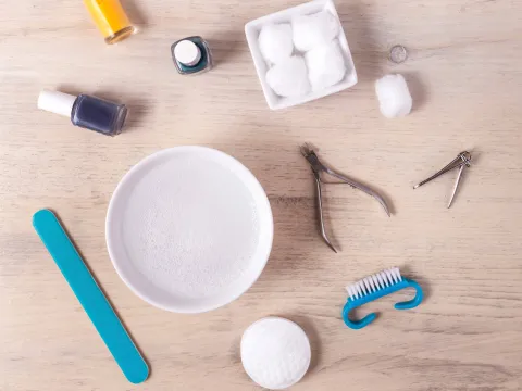Manicure at home.