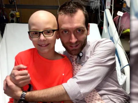 Portrait of Grayson and his physician.
