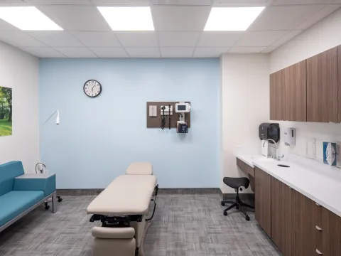 Examination Room at AdventHealth Care Pavilion New Tampa.