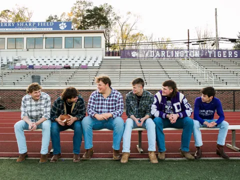 Group of Darlington High School friends and football players