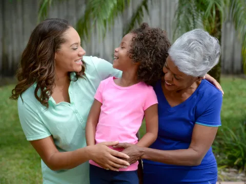 Portrait of third generation women