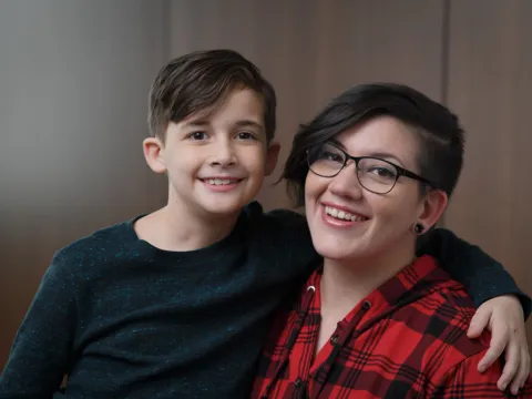Gavin and his mom