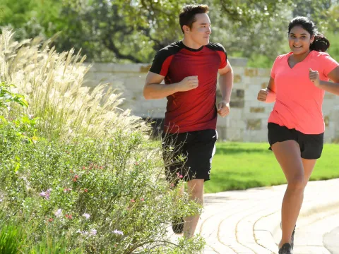 A couple on a run