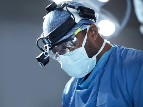 A doctor conducting a surgery.