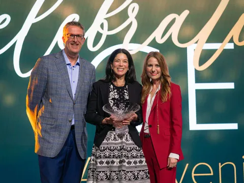 Brian Adams, Brea Weiss and Sharon Line Clary at Celebrating Generosity