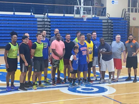 Residents Attending a Basketball Game