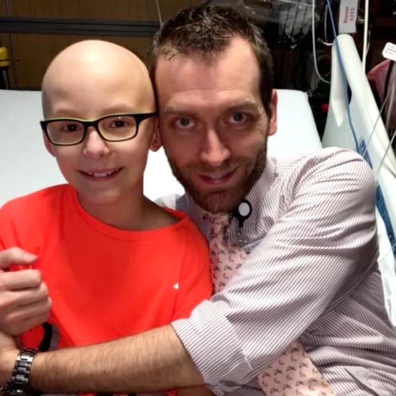 Portrait of Grayson and his physician.