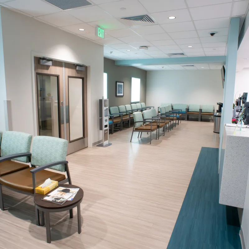 Interior view of the AdventHealth Medical Plaza Apopka entrance.