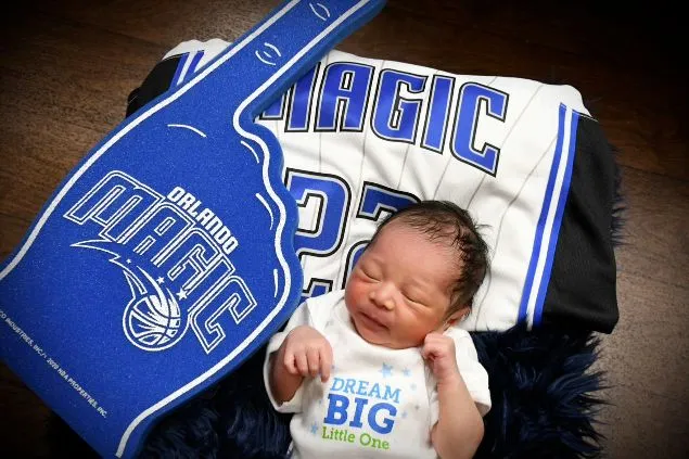 A new Orlando Magic fan is born at AdventHealth for Women just in time for the NBA Draft.