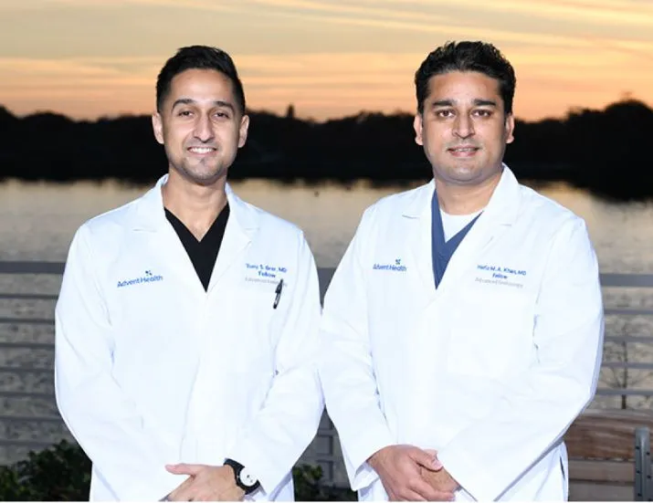 Tony Brar and Hafiz Khan came to AdventHealth Center for Interventional Endoscopy in June 2021. They will complete their fellowship in July 2022.