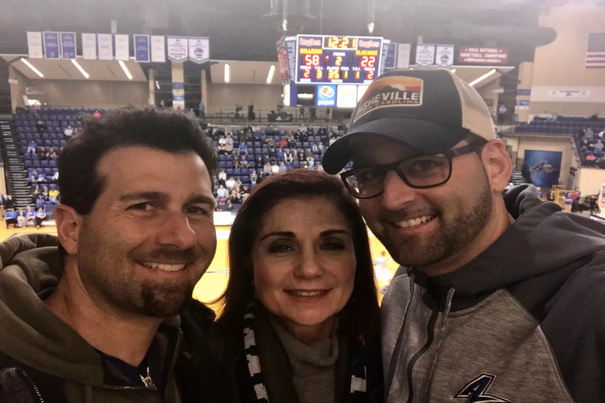 Taryn Hoffman, Executive Director of Green Side Up, with her two sons.